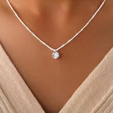 Ten Carats Moissanite Crown Necklace